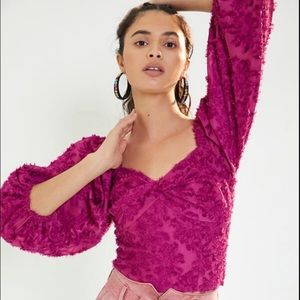 Anthropologie Hutch Kena Medley Blouse Berry XS